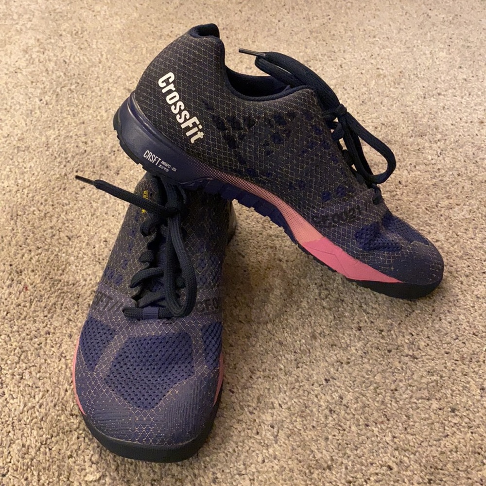 Reebok CrossFit Athletic Shoes - Navy and Pink